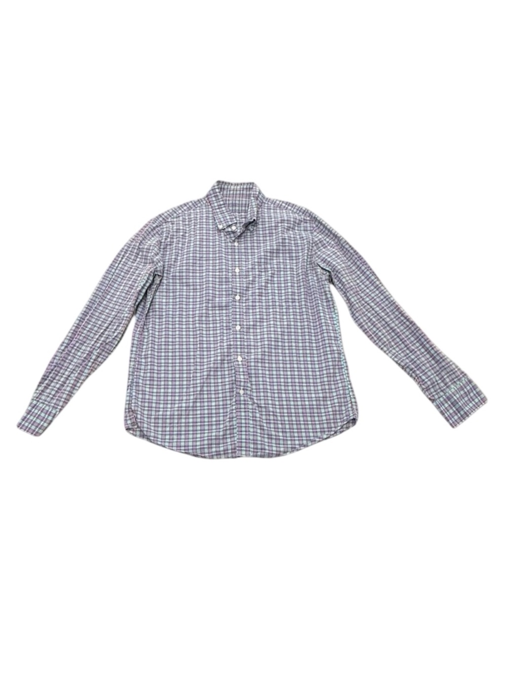 Men’s J.Crew Plaid Button Down Shirt Large Long Sleeve Cotton Check